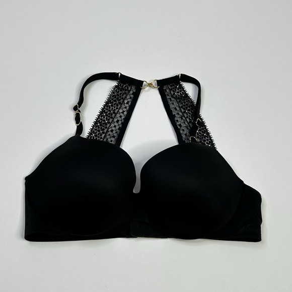 Victoria's Secret Other - Victoria's Secret Incredible Lined Demi Bra 32C Black Lace Convertible Straps